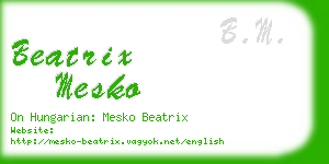 beatrix mesko business card